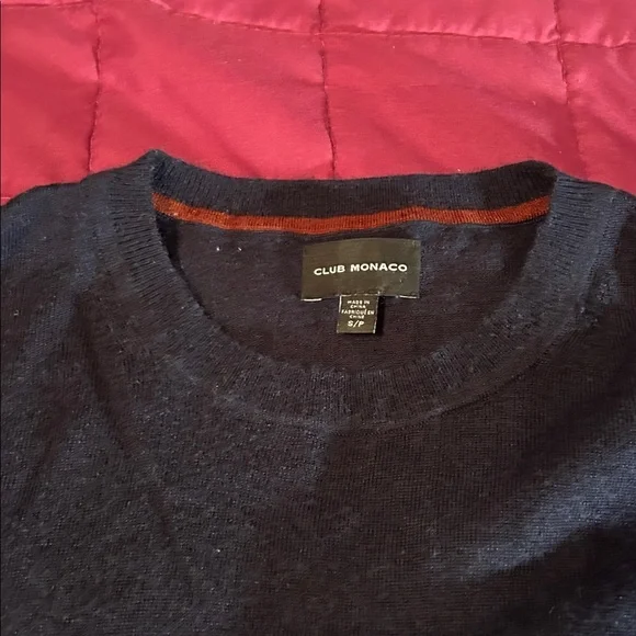 Men's Navy Sweater Club Monaco size small - Picture 8 of 9